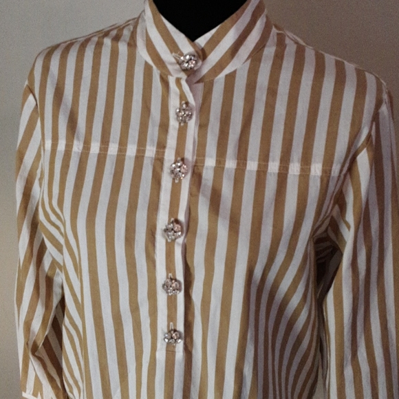 J. Crew Tops - J CREW w/Rhinestones Cluster Buttons